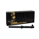 Aria Beauty 25MM Black Tourmaline Clipless Curling Wand / Curling Iron
