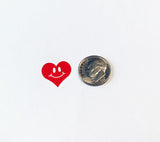 Happy Face Small Heart Tanning Stickers 100 pack