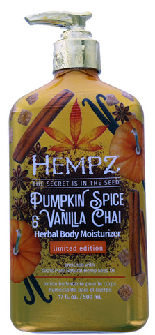 Hempz Moisturizer Pumpkin Spice Vanilla Chai 17 oz - Lotion Source