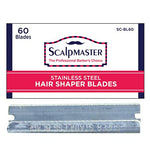 Scalpmaster Stainless Steel Hair Shaper Blades 60 Pack - Lotion Source
