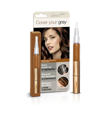 Cover Your Gray Root Touch Up Highlighter Medium Brown - Lotion Source