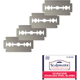 SCALPMASTER Double Edge Razor Replacement Blades SC-BL100 - Lotion Source