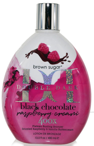 Brown Sugar Double Dark Black Chocolate Raspberry Cream Tanning Lotion with Bronzer 13.5 fl oz - Lotion Source