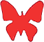Red Butterfly Tanning Stickers